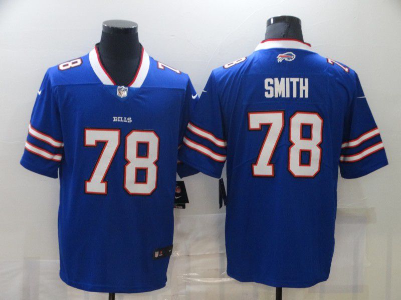 Men Buffalo Bills #78 Smith Blue Nike Vapor Untouchable Limited 2021 NFL Jersey->green bay packers->NFL Jersey